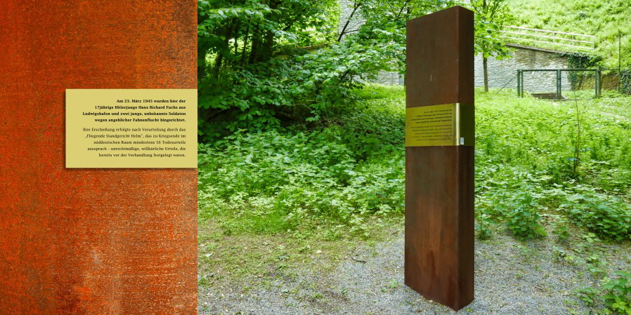 Kunde: Magistrat der Stadt Bensheim  –  Gedenkstele für zwei 1945 ermordete Soldaten